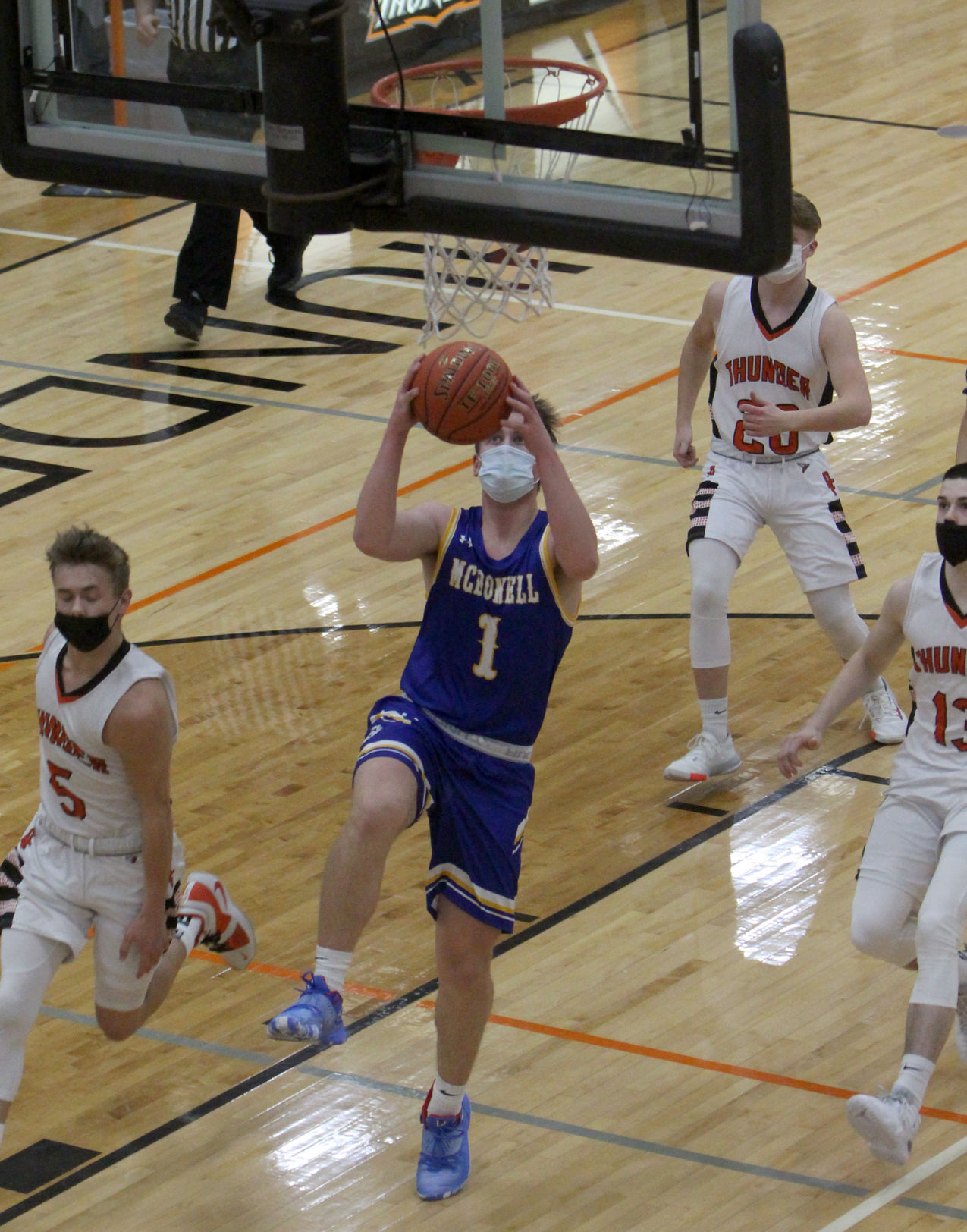 McDonell boys basketball at Osseo-Fairchild 1-11-21